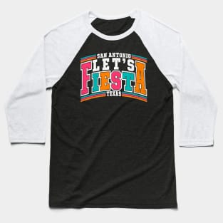 Cinco De Mayo Let's Fiesta San Antonio Texas Retro Vintage Baseball T-Shirt